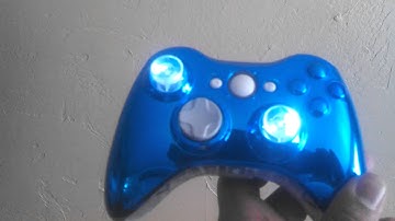 Xbox 360 Blue Chrome Controller With LEDs