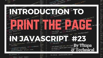 JavaScript Tutorial in Hindi #23: Print the Page using JavaScript | Print Particular Page Div only