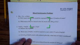 Long Mixed Stoichiometry Problems Part 1