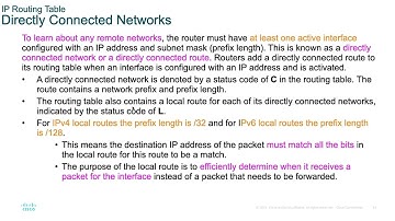 Chapter 2 Routing Concepts 14.4 IP Routing Table