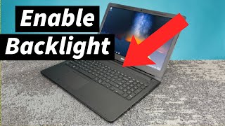 how to turn on keyboard backlight on dell inspiron 15 3000 series