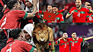 فرحة الجماهير العربية لحظة فوز المغرب على اسبانيا