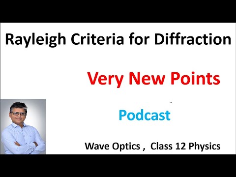 What is  Rayleigh Criterion of Diffraction ? Class 12 Physics Wave Optics