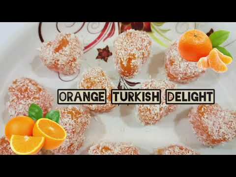 Orange Turkish Delight   Orange Jelly   Homemade jelly candy   kids favorite jelly quick recipe