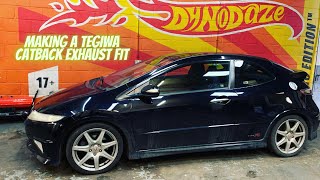 Honda Civic FN2 Type R - Making the Tegiwa Cat back Exhaust fit Standard Cat and Manifold