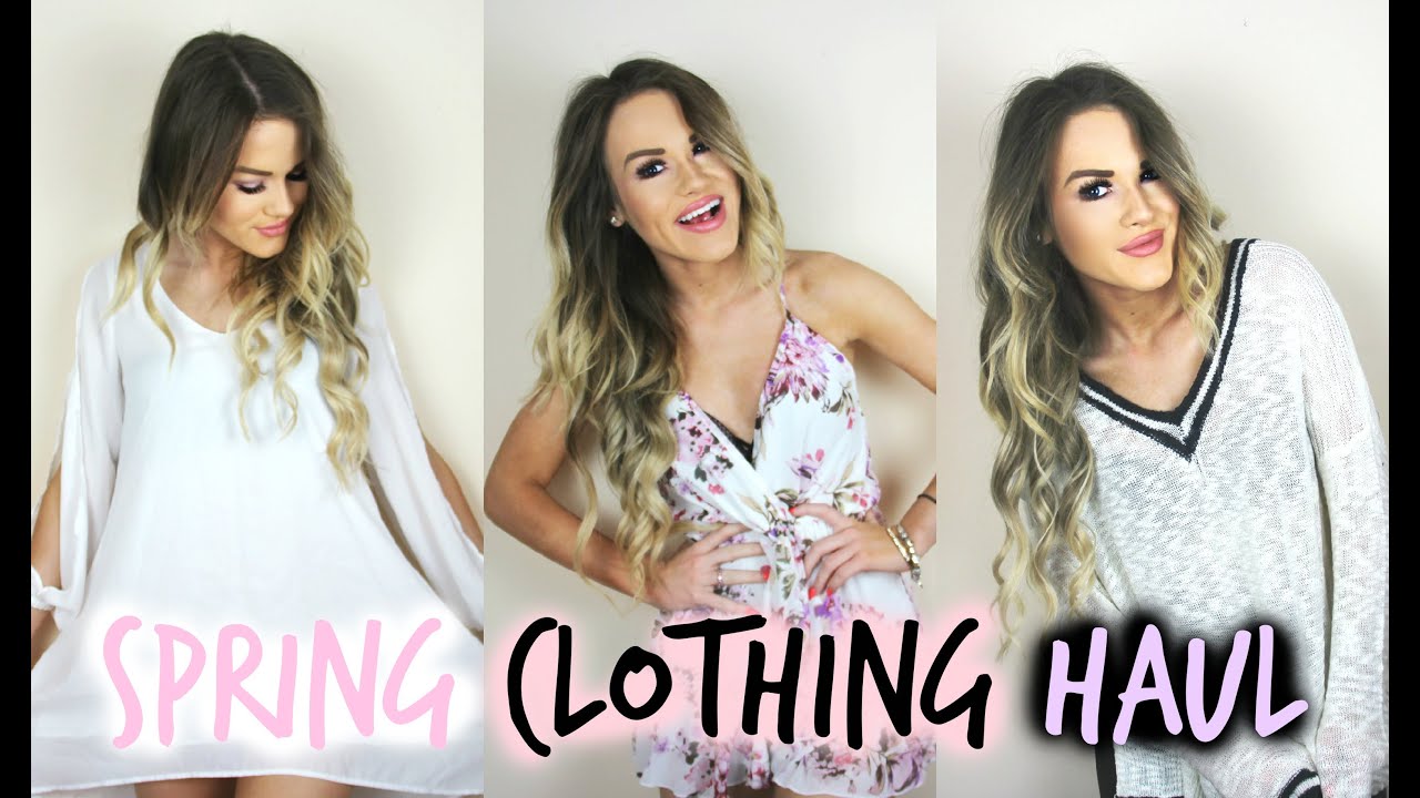 HUGE Clothing Haul | Spring TRY ON - YouTube