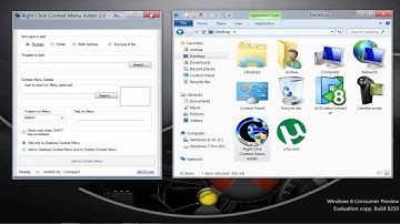 Windows 7/8 + Right Click Context Menu Adder