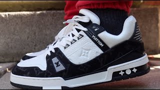 Louis Vuitton Trainer Sneaker In Blue Review & On Foot 