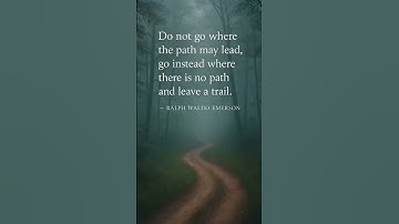 Inspirational Quote on Courage | Ralph Waldo Emerson | Motivational Forest Path