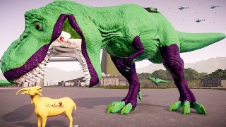 NEW ! Hulk T.Rex VS Spiderman I.Rex VS Color Pack Brachiosaurus Dino Fight Jurassic World Evolution!