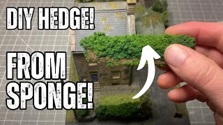 How to make a model hedge from a SIMPLE pan scourer!