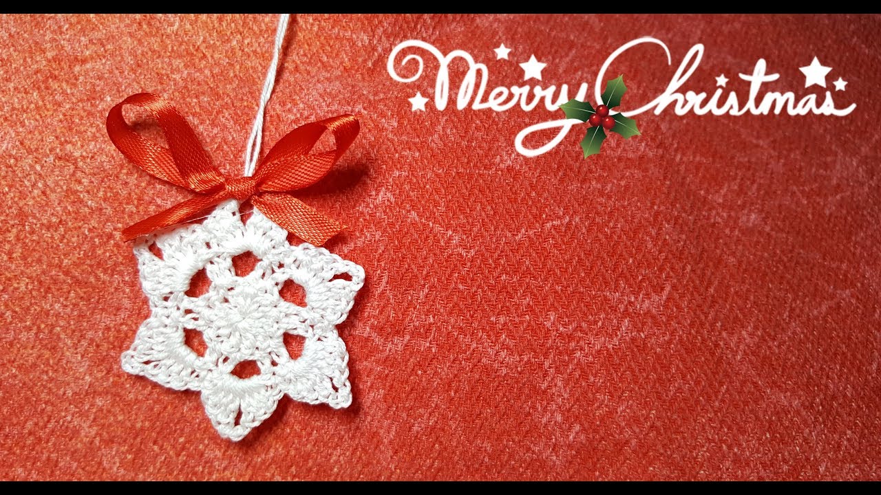 Decorazione Di Natale All Uncinetto 1 Crochet Christmas Decoration Facile Easy Tutorial Youtube