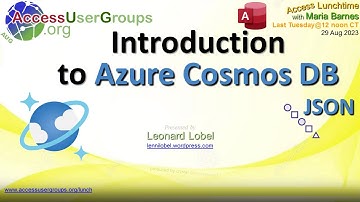 AL: Introduction to Azure Cosmos DB, by Leonard Lobel (Lenni)