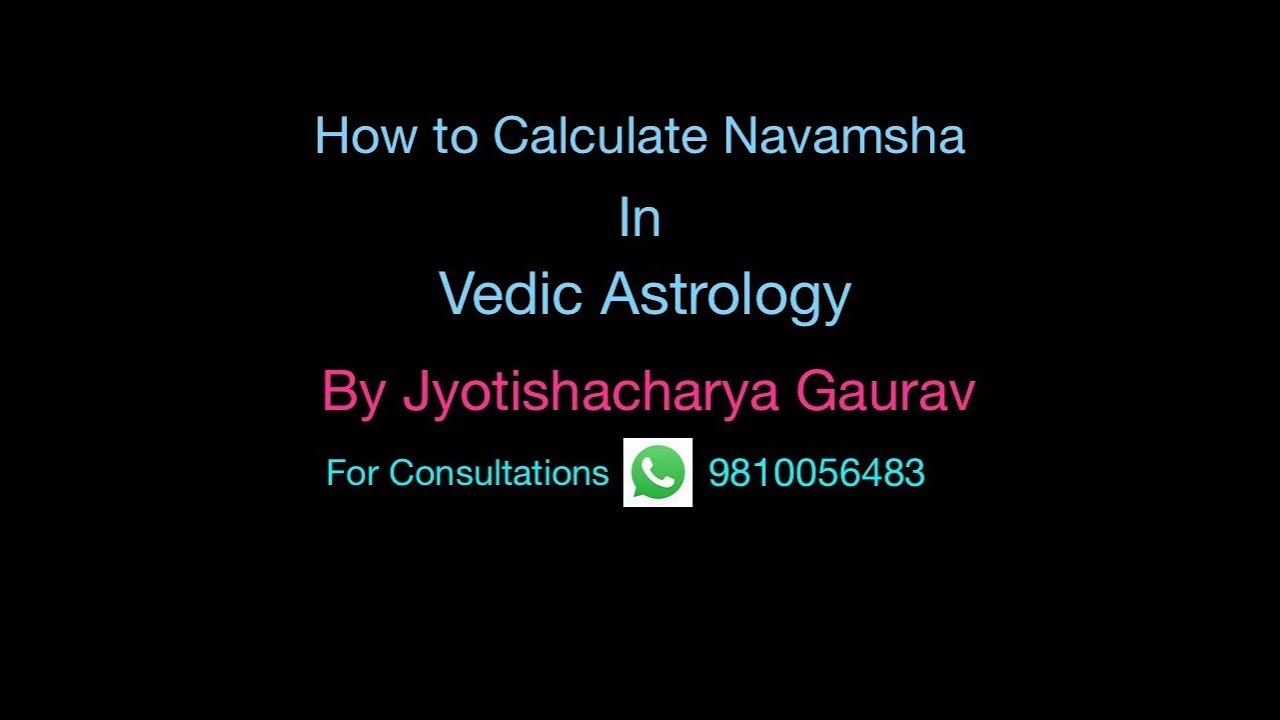 Vedic Astrology Navamsa Chart Calculator