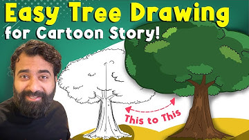 How To Draw A Tree For 2D Animation! ll Simple Tree Drawing (Class97) ll Animate CC