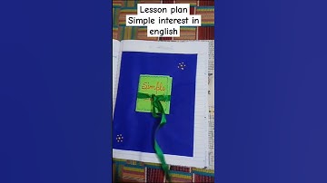 Simple interest lesson plan in English with tlm| CSJMU|MATH LESSON PLAN #simple interest