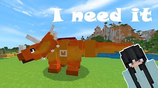HOW TO TAME A TRICERATOPS: Ark Minecraft dinosaurs epi 02