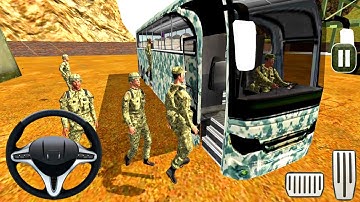 Uphill Mountain Army Transporter Coach Bus Driving Simulator Military Games - Android Gameplay 2021