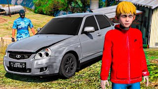 картинка: ВОР УКРАЛ МОЮ ПРИОРУ И РАЗБИЛ ! ПОГОНЯ ЗА ПРИОРОЙ - ЖИЗНЬ ПЕРЕКУПА В GTA 5