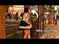 Why tokyos maid cafe girl hide her face