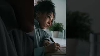 Close Up Video of a Woman Writing on Her Notebook #shorts