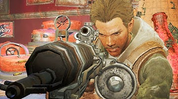 Fallout 4 Nuka World DLC - "SABOT" Gunner Overboss Fight (VERY HARD)