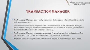 SAP Treasury and Risk Management Video