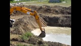 Как выкопать пруд ЗА 40 ЧАСОВ,как сделать пруд.how to dig a pond in 40 hours,40時間で池を掘る方法