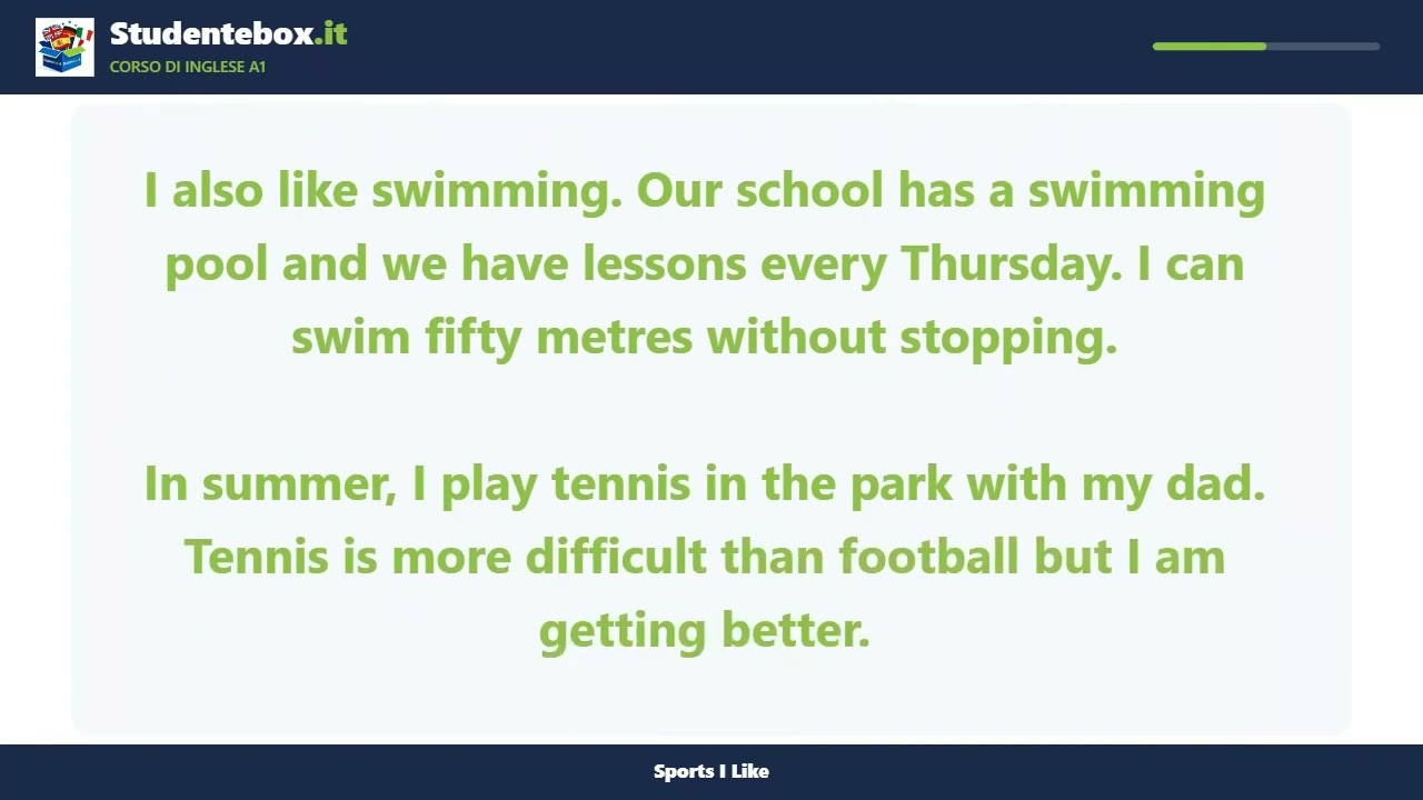 Video thumbnail: Sports I Like — English A1