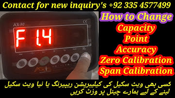 How to Change Axis 70plus Weight Scale Capacity, Point, Accuracy, Zero Calibration, Span Calibration