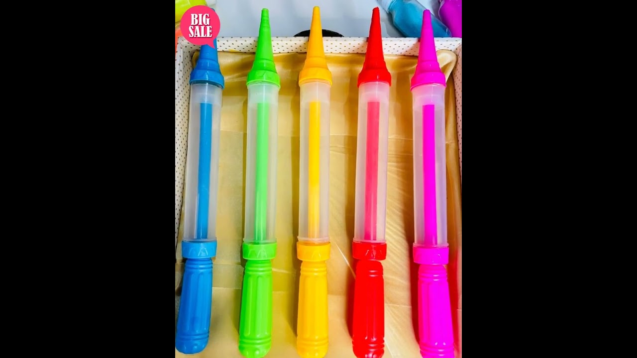 AVIAPLASTIX Pack of 5 Holi Pichkaris - Multicolor, 5 Colors, Unisex, All Ages