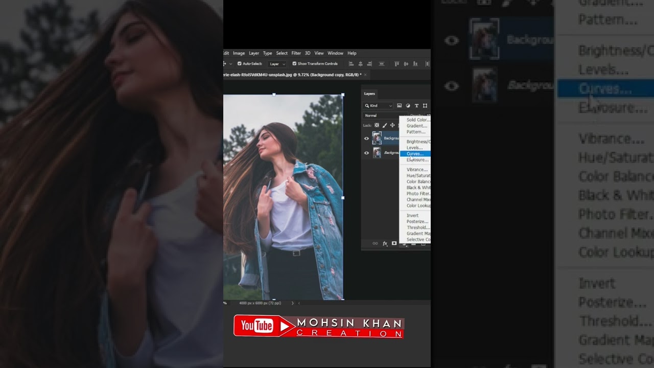 adjusment color with using curves in photoshop just 3 click!