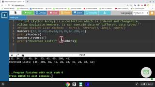 Python Lists: Sorting, Reversing and Counting items in lists