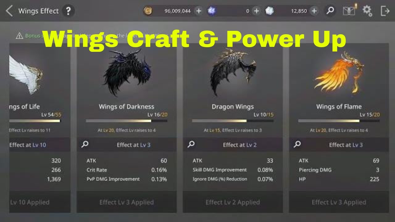 AxE: Alliance vs Empire guide: Wings Power Up