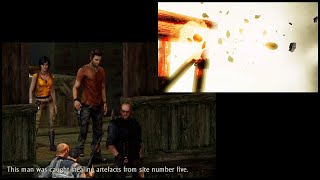 Uncharted 2 Cutscene 8 - The Diversion (ouch time, big bada boom, explosive action)