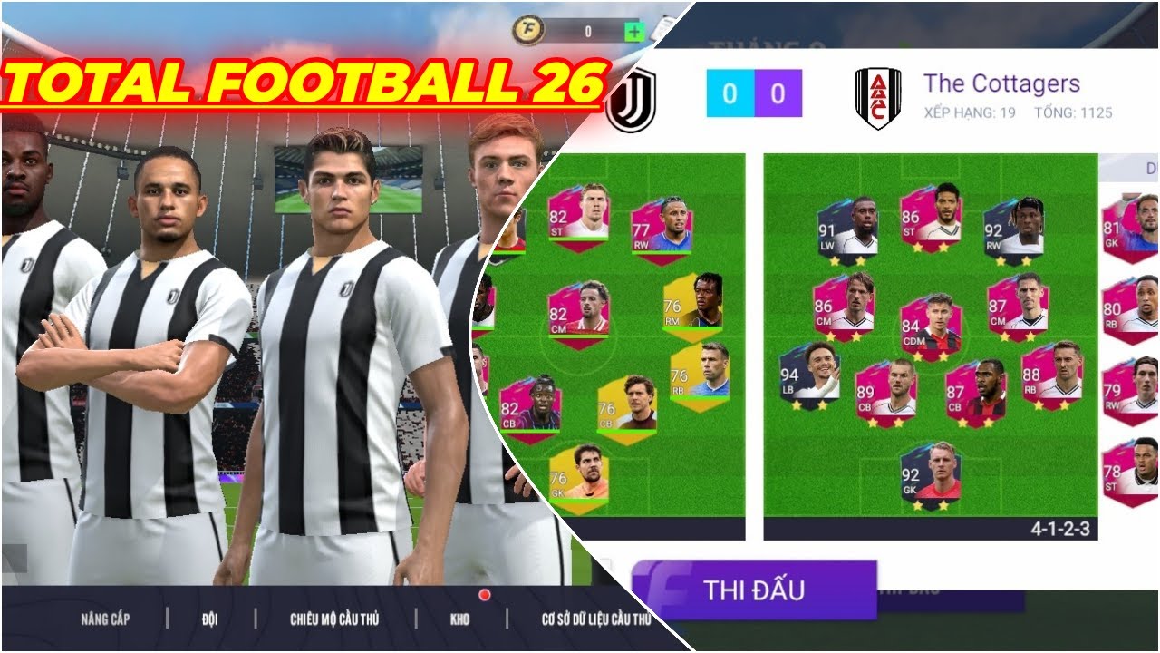 Total football 26 android . Full league faces , kit 26 & full cup