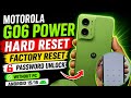 Motorola G06 Power Hard Reset | Factory Reset | How to Forget Password/Pattern/Pin Lock 
