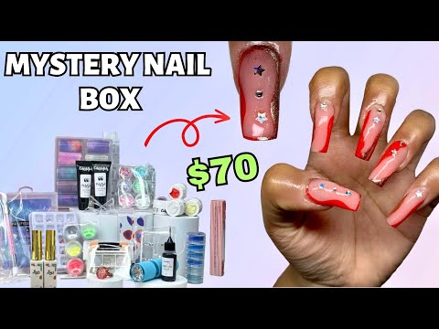 Trying a Mystery Nail Box ColorfulJuly | Summer Polygel Nail Tutorial