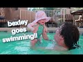 BABY BEXLEY&#39;S FIRST TIME SWIMMING! | ELI&#39;S NEW SUMMER HOBBY!