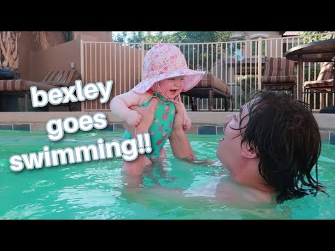 BABY BEXLEY'S FIRST TIME SWIMMING! | ELI'S NEW SUMMER HOBBY!