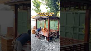 5 juta buat dp gazebo kayu jati minimalis. #gazebo #rumahjoglo #saung