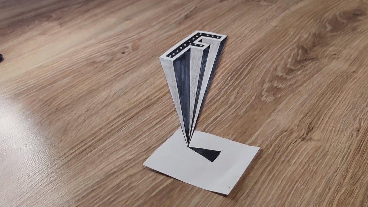 How to draw letter F in 3d YouTube