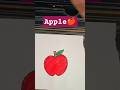 "Red Apple Drawing 🍎 | Easy &amp; Fun for Kids"#easydrawing #kidsdrawing  #coloringfun #viral #shorts