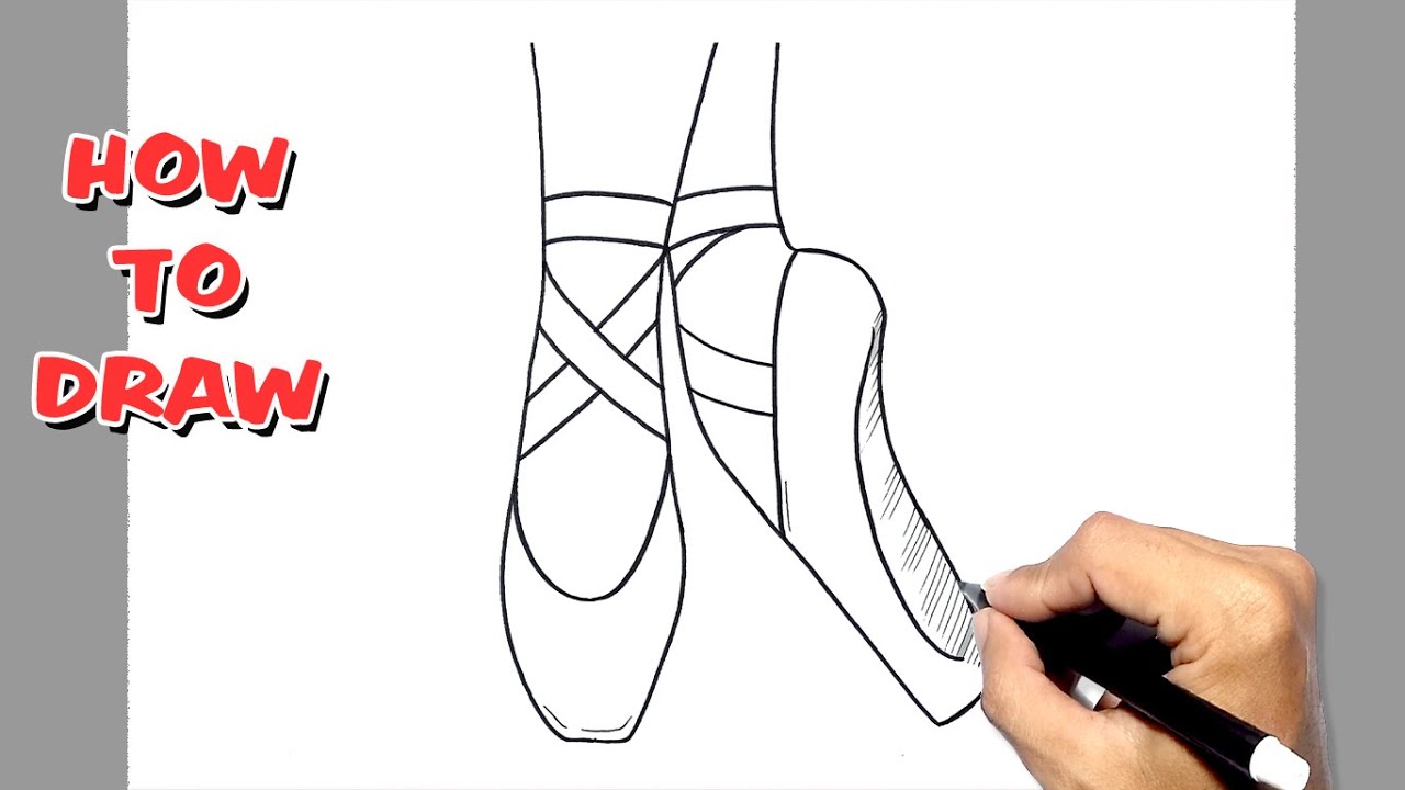 How to Draw Ballet Shoes - YouTube