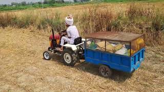 गेहूं  कटर इतना छोटा ट्रेक्टर कैसे वना Komal Kumar Vlog mini eicher tractor Vinod Review Shivani