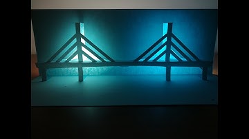 3d bridge card｜bridge structure｜Pop up card｜Origami Architecture｜paper art｜kirigami art｜3d橋樑彈出卡片