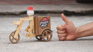 Wow! Amazing DIY Robot Pizza Delivery - Electric Bike