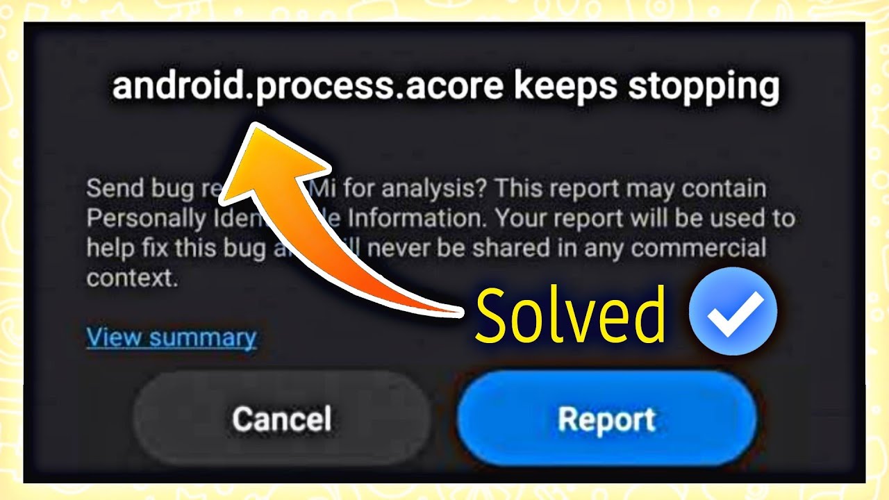 android.process.acore keeps stopping mi Xiaomi redmi android