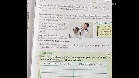 Class 3 Evs Lesson 13 - Animals we keep part 2