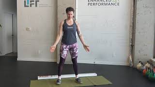 Hamstring stretch to corkscrew squat